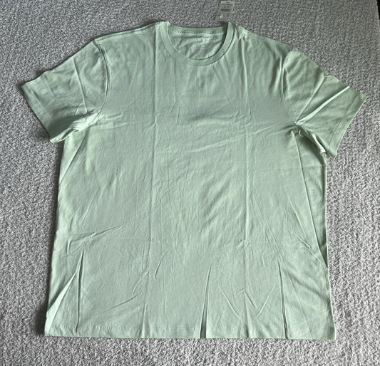J Crew T Shirt Men’s 2XL Green Tee Washed Crew Neck Short Sleeve