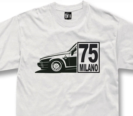 T-Shirt for Alfa Romeo 75 fans Classic V6 3.0 twin spark turbo tshirt
