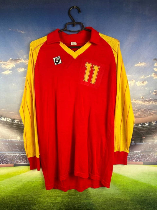 Gimer Sports Vintage Jersey Long Sleeve Football Soccer Shirt #11 Men Size V