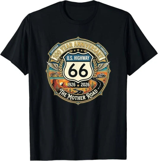 Vintage Highway 66 100 Year Centennial Anniversary Souvenir T-Shirt