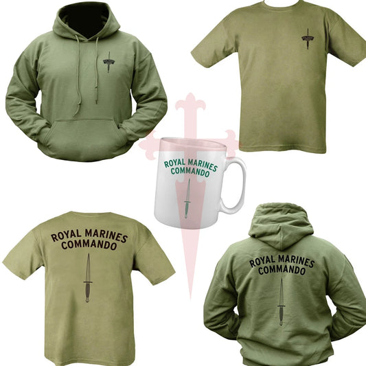 Royal Marines Commando Bundle TShirt ,Hoodie & Mug Unisex All Sizes Double Print