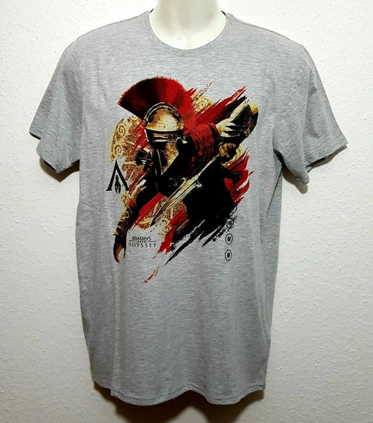 Assassins Creed T-Shirt Tshirt Shirt Sommershirt grau Baumwolle Größe M - XXL