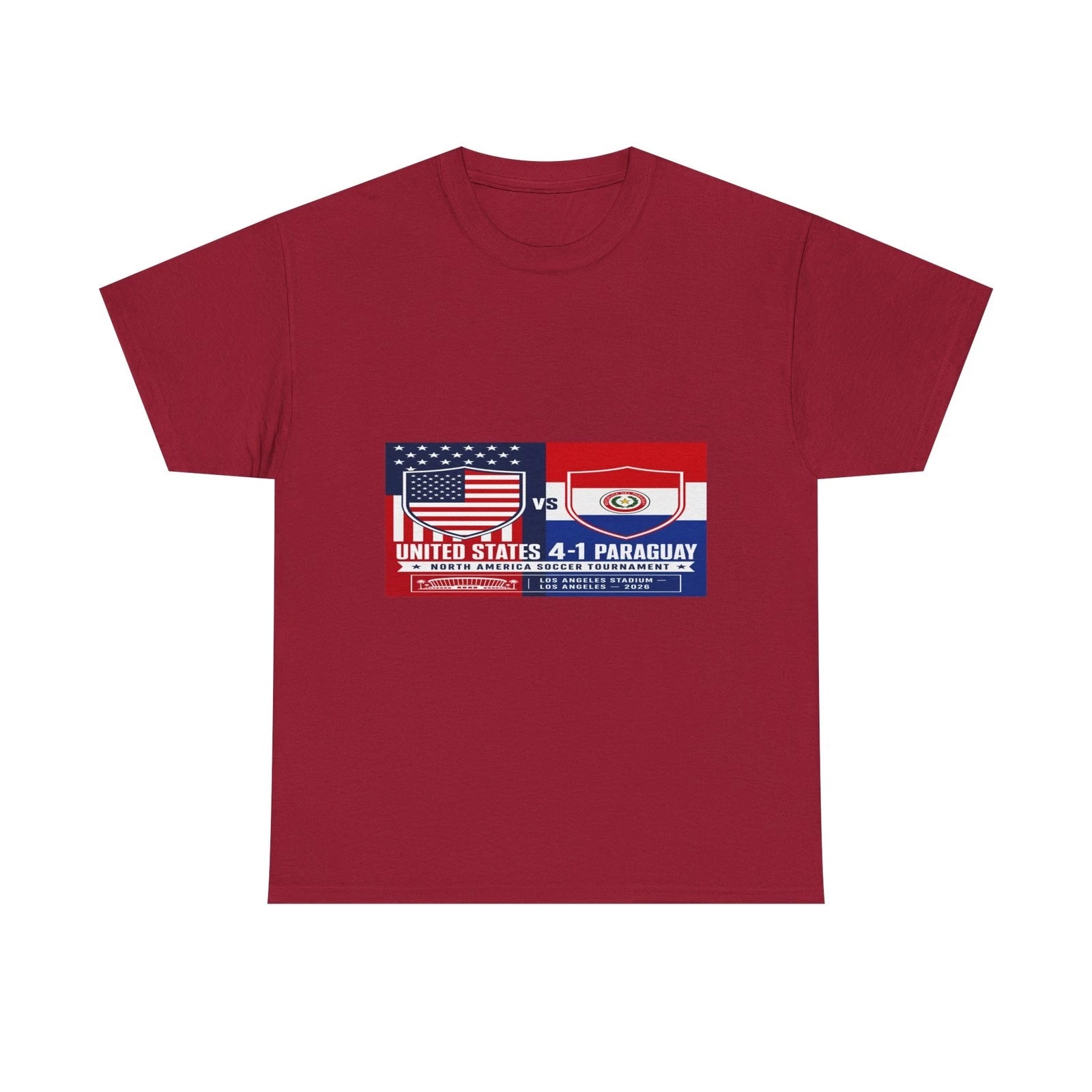 USA vs Paraguay Scoreboard T-Shirt | United States 4-1 Paraguay Soccer