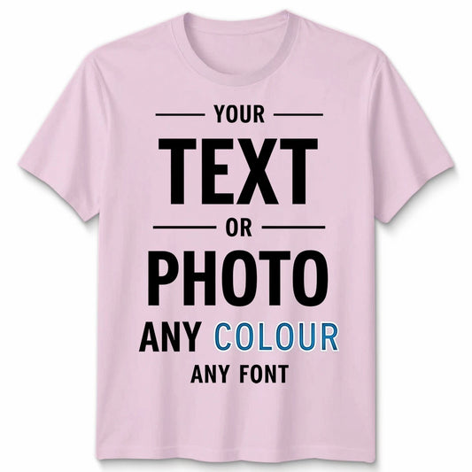 Personalised Unisex T Shirt Custom Your Image Or Text Activewear Sports Tee