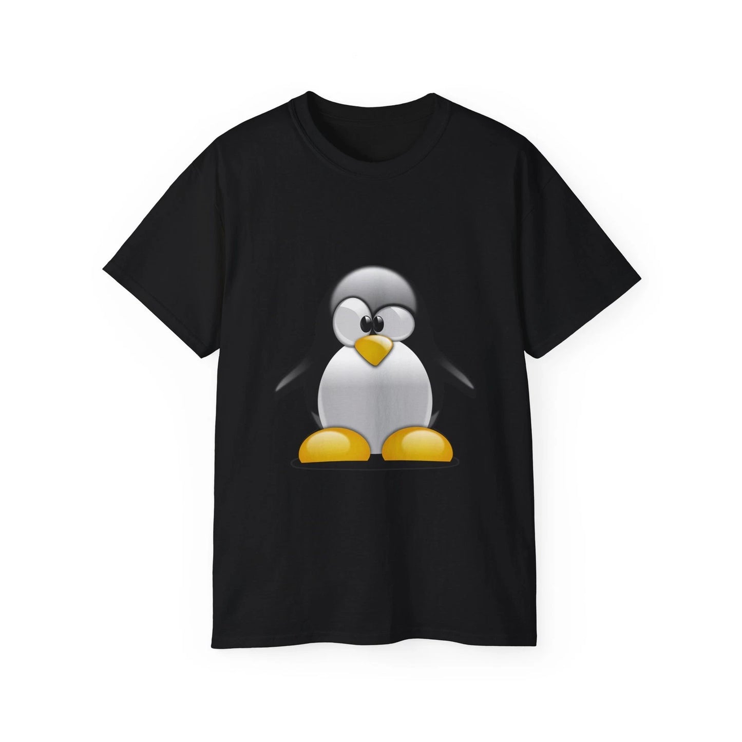 Penguin Confused Cartoon Bird Nature Animal | Custom Graphic T-Shirt