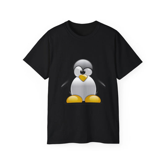 Penguin Confused Cartoon Bird Nature Animal | Custom Graphic T-Shirt