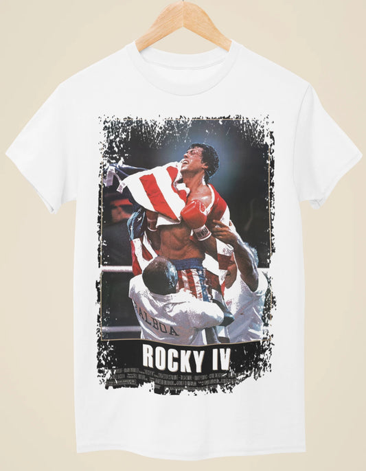 Rocky IV - Movie Poster Inspired Unisex White T-Shirt