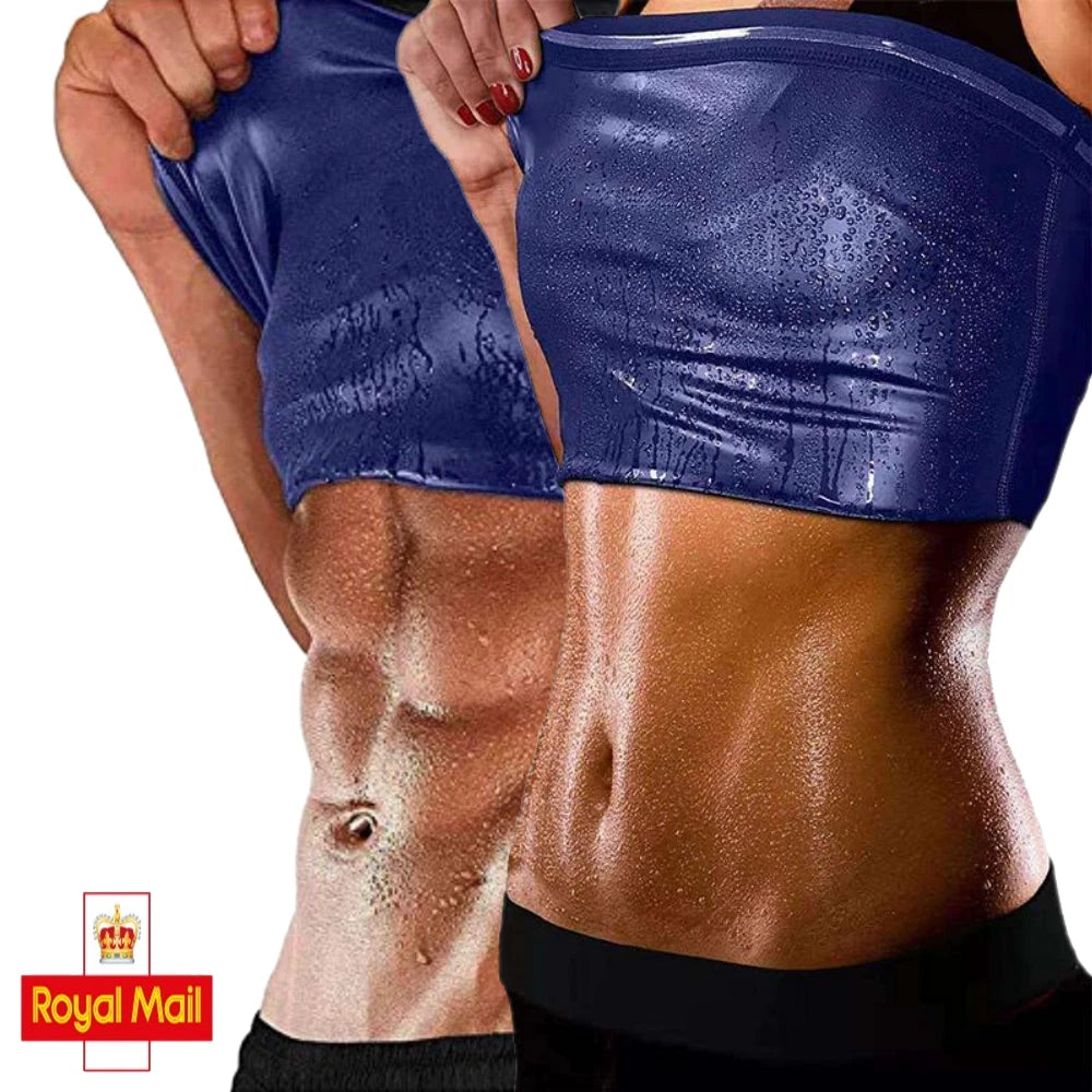 Women Men Sweat Sauna Vest Body Shaper Slimming Neoprene Trainer Fat Burning
