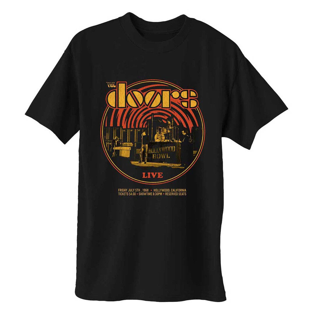 The Doors T-Shirt Live 68 Retro Jim Morrison Official Black New