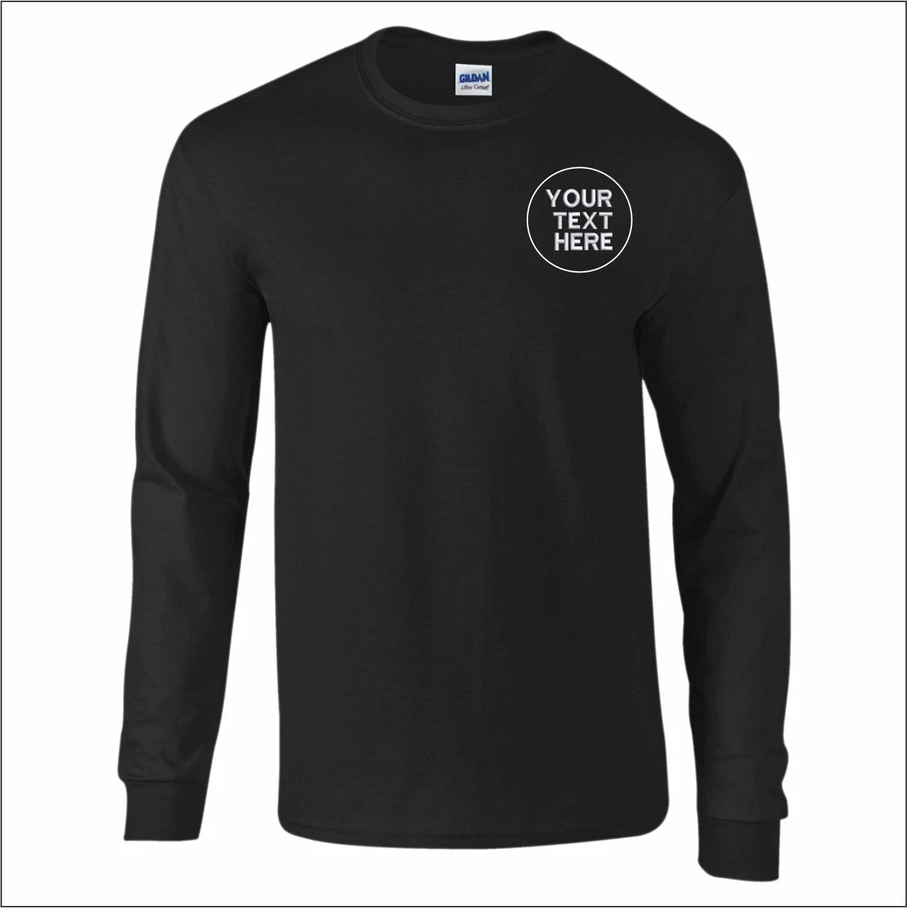 Personalised Custom Embroidered Gildan Ultra Cotton Long Sleeve Classic T-Shirt