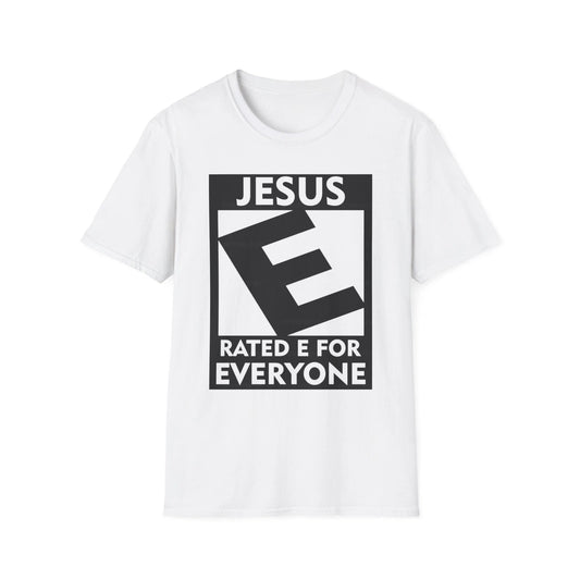 Christian Graphic Tee, Jesus Rated E For Everyone Shirt, Religious Unisex Top