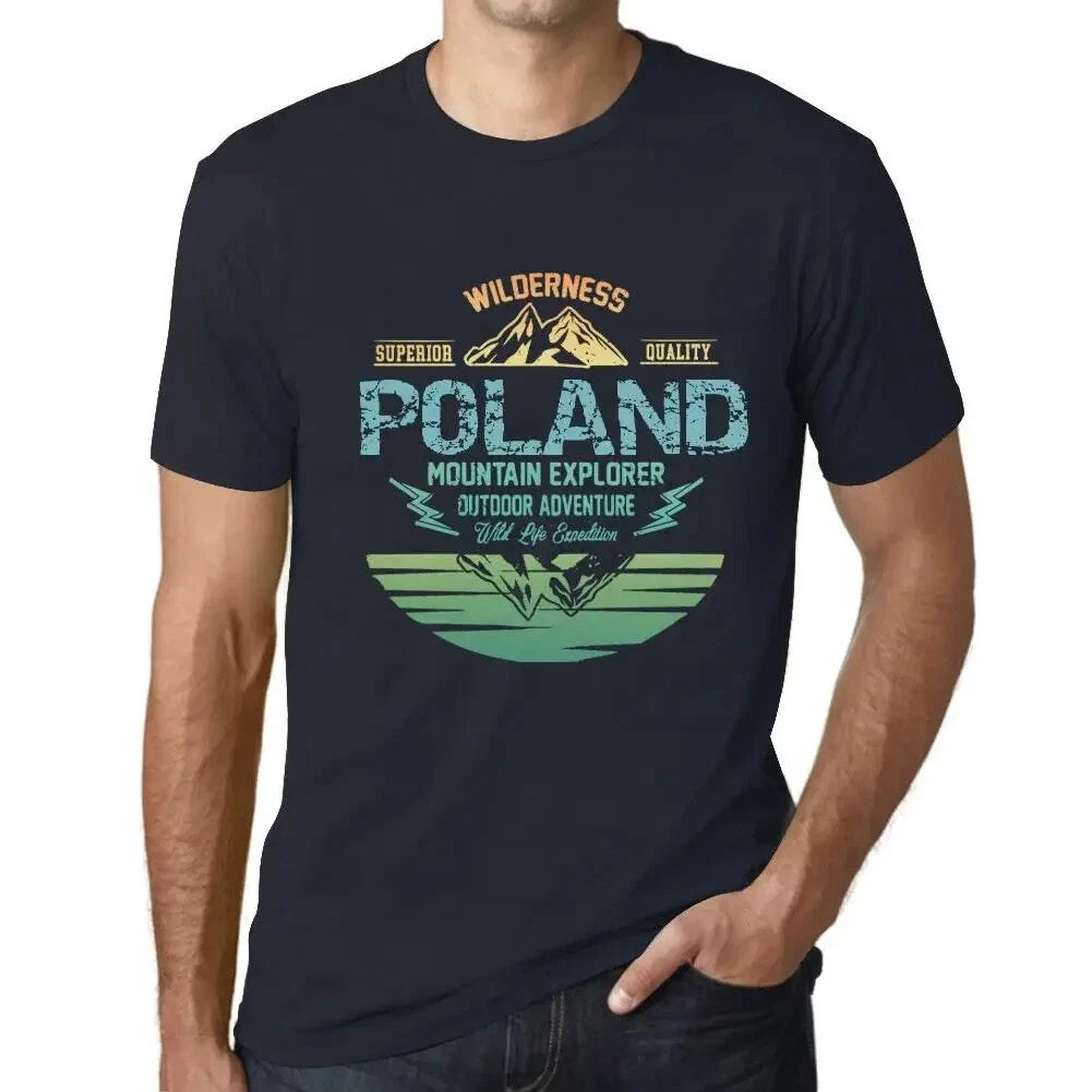Men's Graphic T-Shirt Outdoor Adventure, Wilderness, Mountain Explorer Poland