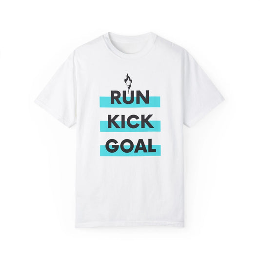 NJ/NY Gotham FC Women's Soccer "RUN KICK GOAL" Unisex Garment-Dyed T-shirt