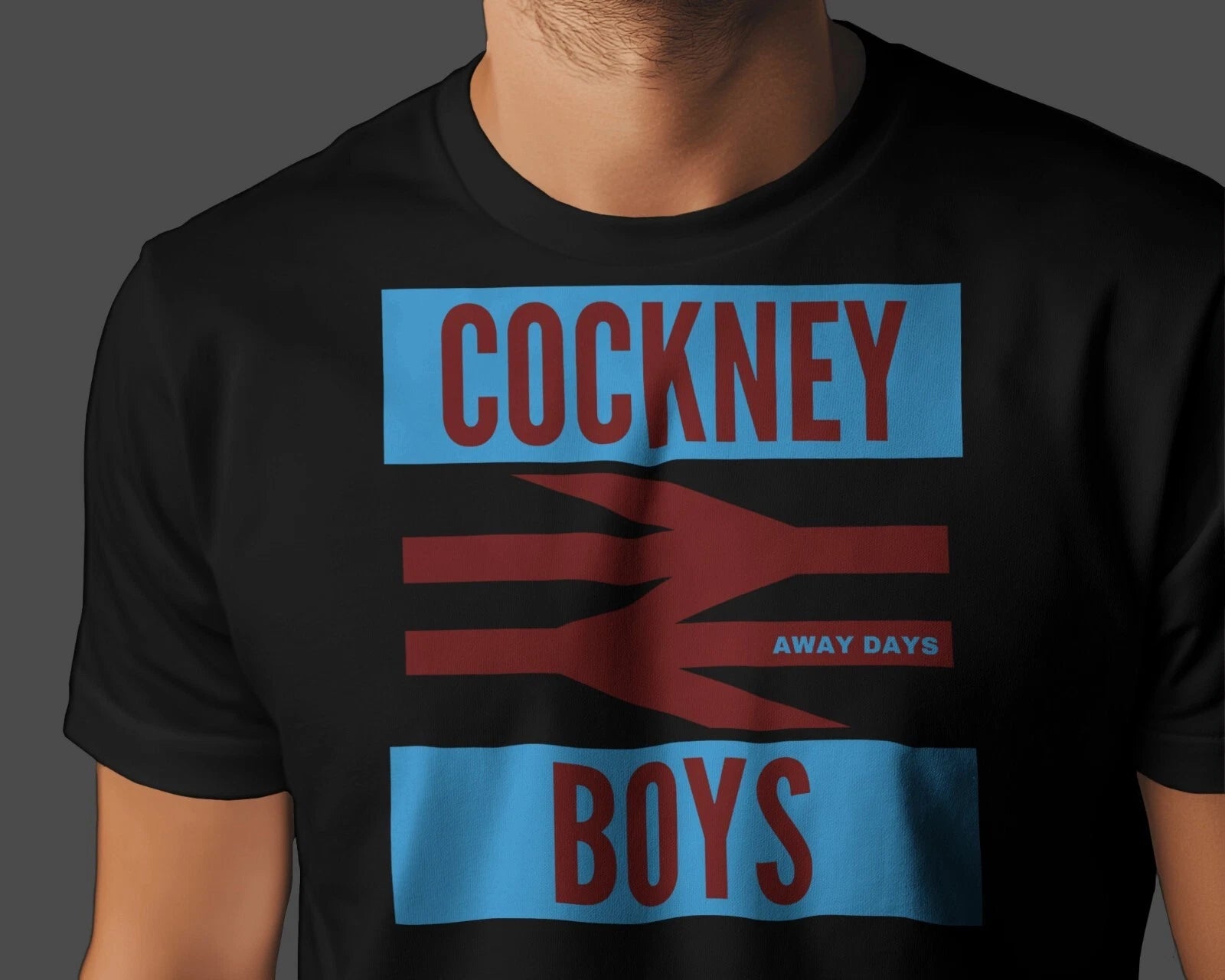 West Ham COCKNEY BOYS Away Days T-Shirt | Unisex Organic