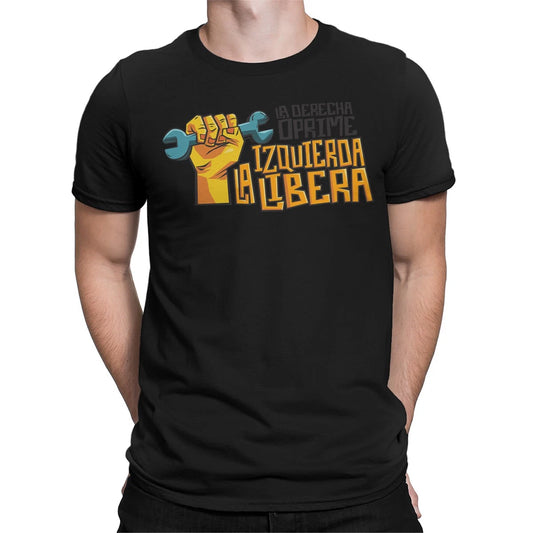 La Derecha Oprime La Izquierda Libera Spanish Mens Womens T-Shirts Tee Top