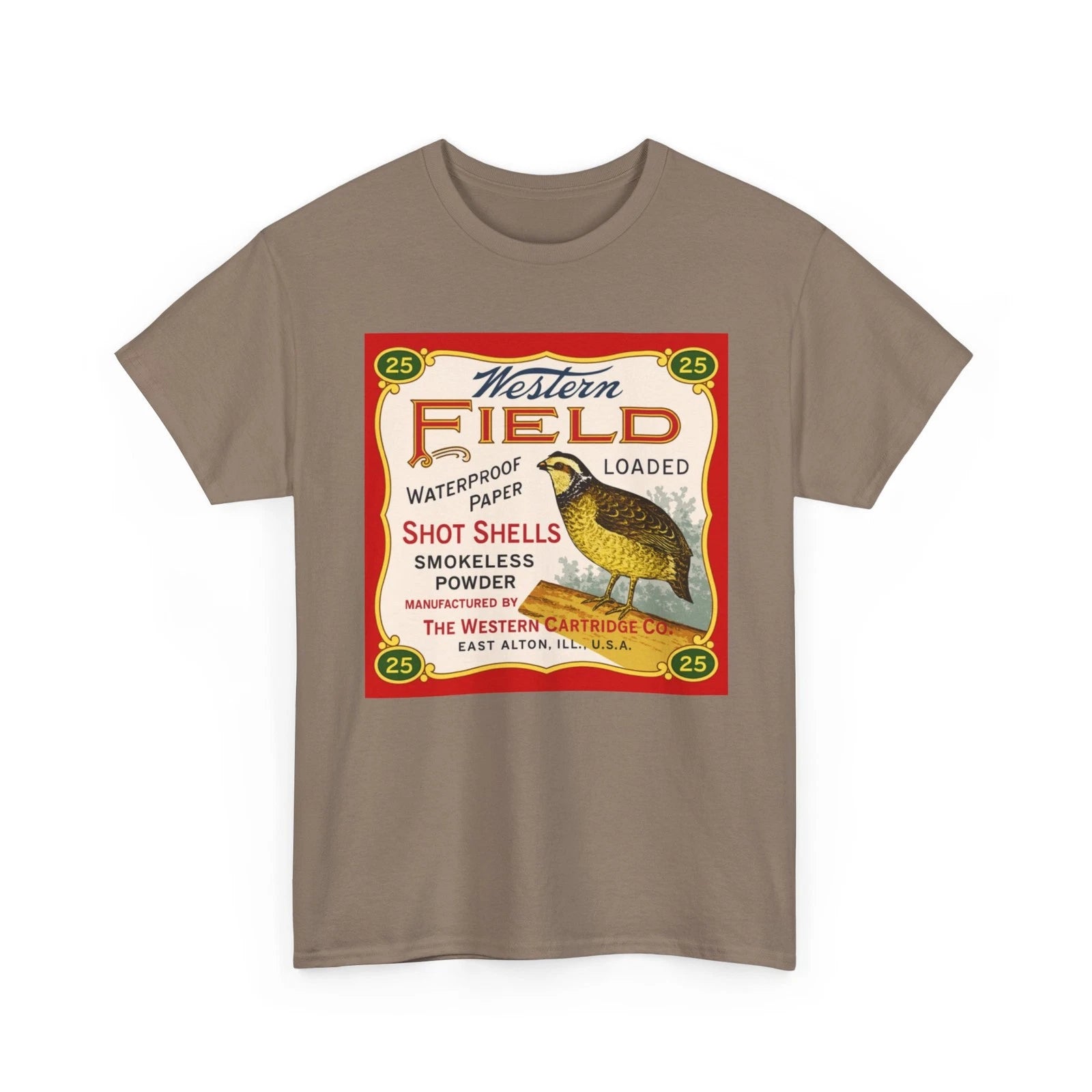 Western Field Shot Shells Vtg Quail Hunting Shotgun Cartridges Box Art T-Shirt