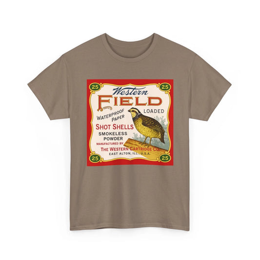 Western Field Shot Shells Vtg Quail Hunting Shotgun Cartridges Box Art T-Shirt