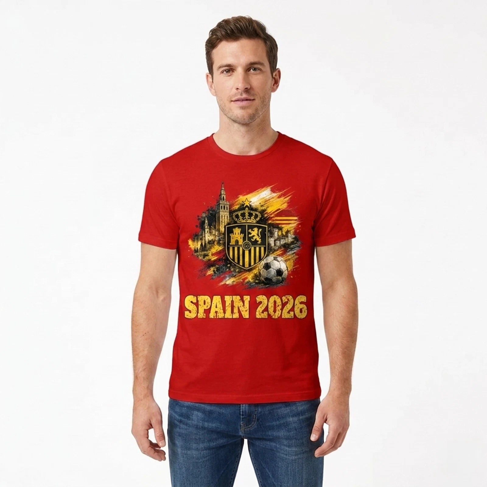 USA World Football Spain 26 Fan Pride Supporter Winner Official Men's T-Shirt