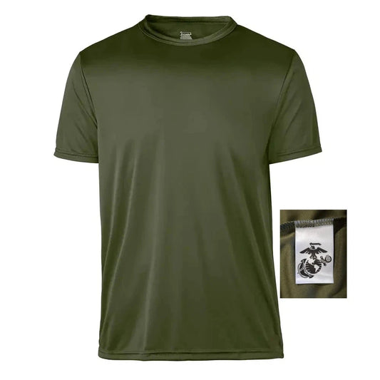 USMC OD Green Short Sleeve Polyester T-shirt  - USA USMC Certified T-shirt