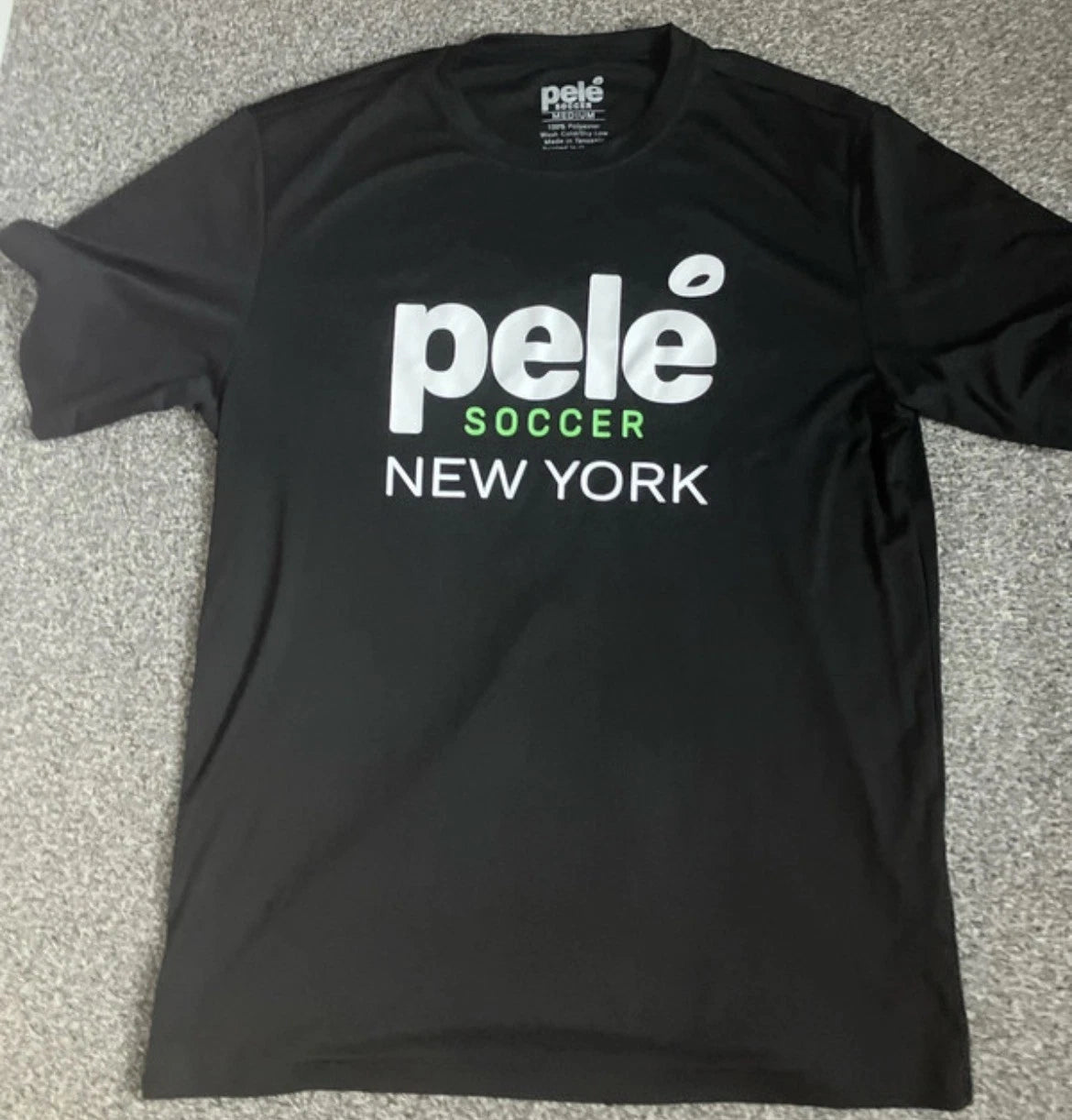 Pele New York Soccer Black T shirt medium