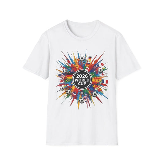 2026 World Cup burst design T-Shirt | Soccer flags, soccer balls