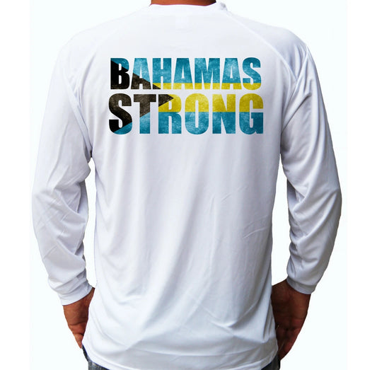 Bahamas Strong Flag Long Sleeve UPF 30 T-Shirt Fishing Boat Sport UV Protection