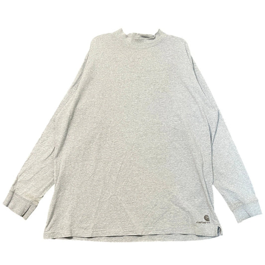 Carhartt Mock Neck Long Sleeve T-Shirt Mens 3XLT Logo Ribbed Cuff Workwear