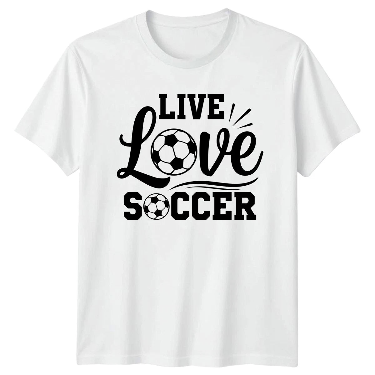 Live Love Soccer T-Shirt Sports Fan Soccer Gift For Him And Her