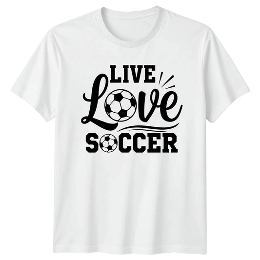 Live Love Soccer T-Shirt Sports Fan Soccer Gift For Him And Her