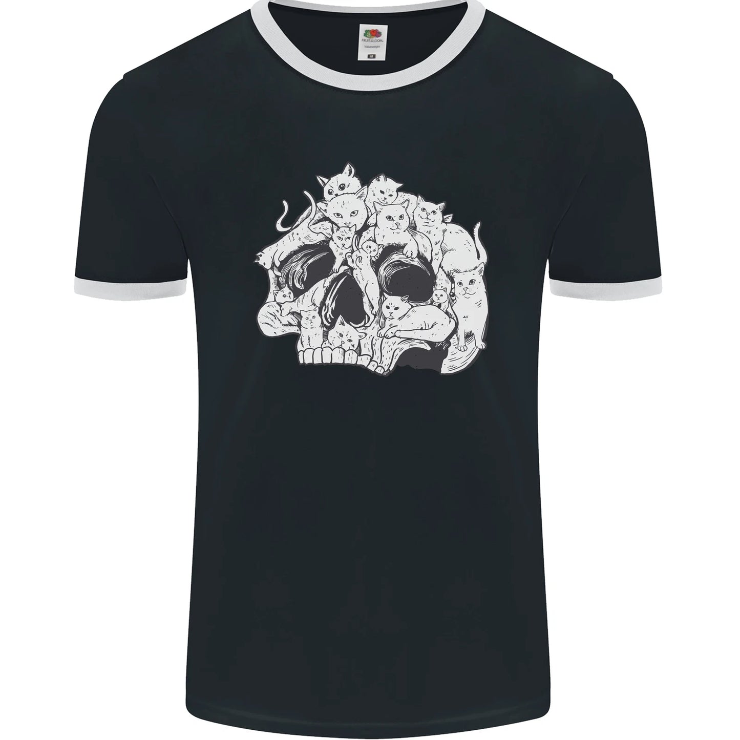A Skull Made of Cats Mens Ringer T-Shirt FotL
