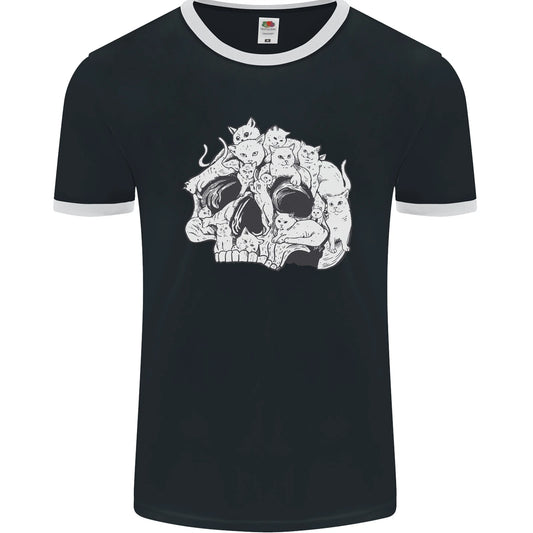 A Skull Made of Cats Mens Ringer T-Shirt FotL