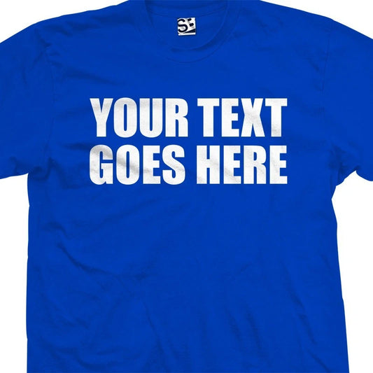 Custom Impact T-Shirt Thick Bold Text Quote Font Personalized Logo Design Print