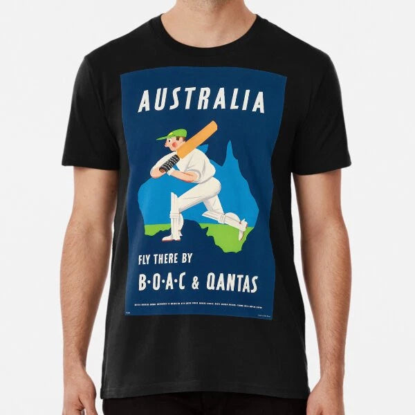 Vintage Australian Cricket  Premium T-Shirt S to 5XL Made in the AU/USA T-Shirt