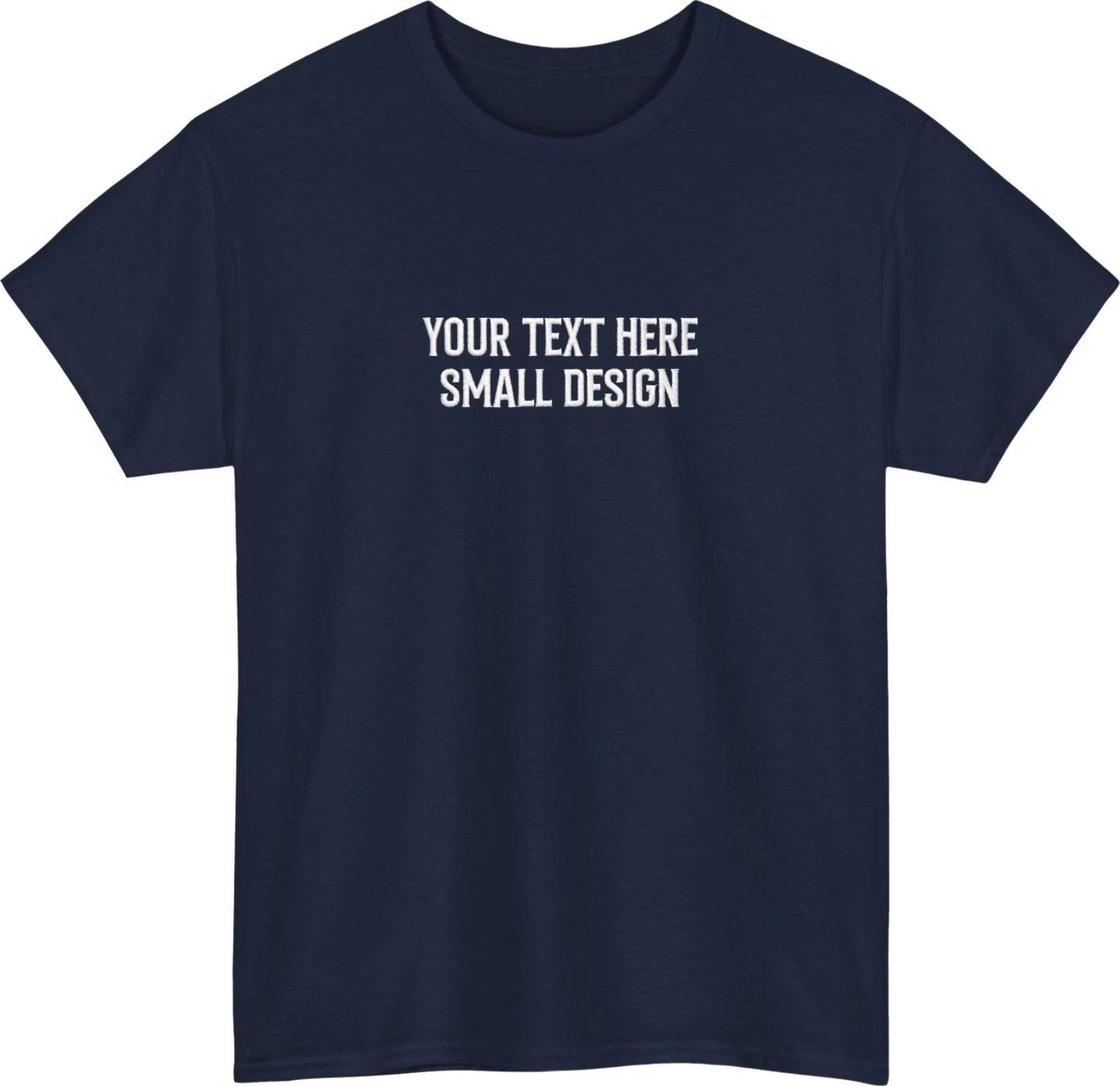 Personalised Embroidered Text & Logo T-Shirt - Custom Small Design Tee Top