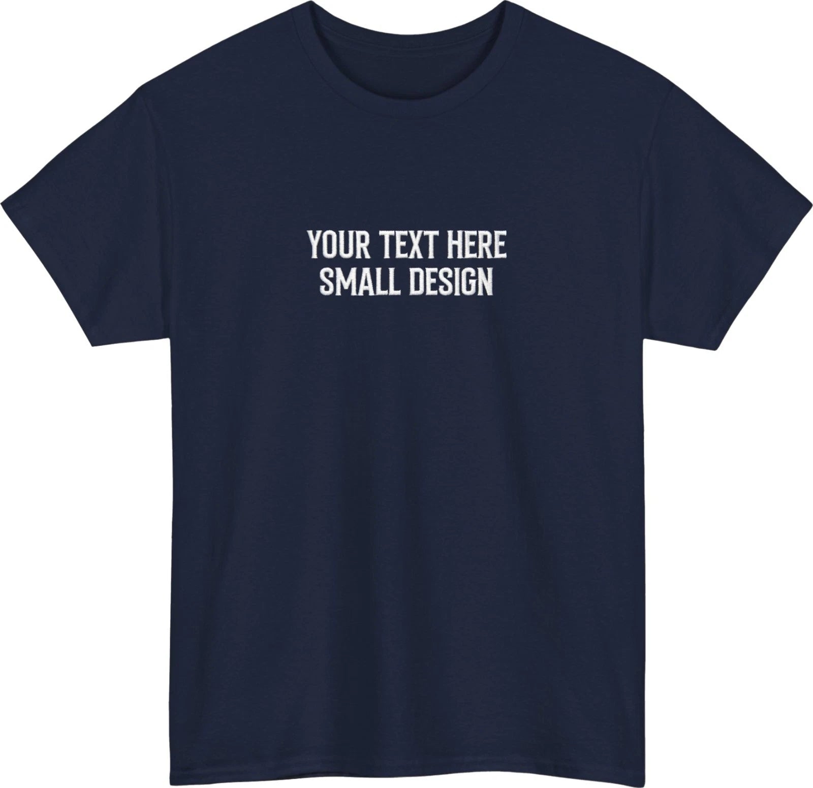 Personalised Embroidered Text & Logo T-Shirt - Custom Small Design Tee Top