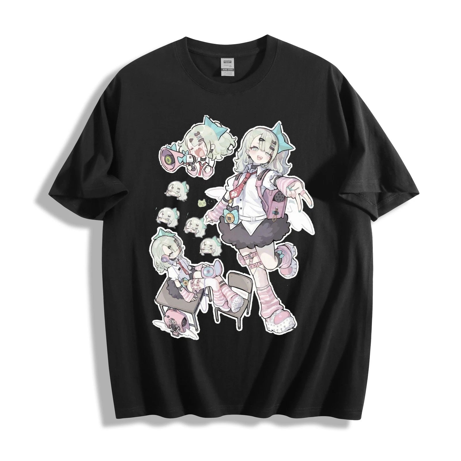 Zenless Zone Zero Chika Tee - Cat Maid Jump Pose Anime Fantasy T-Shirt