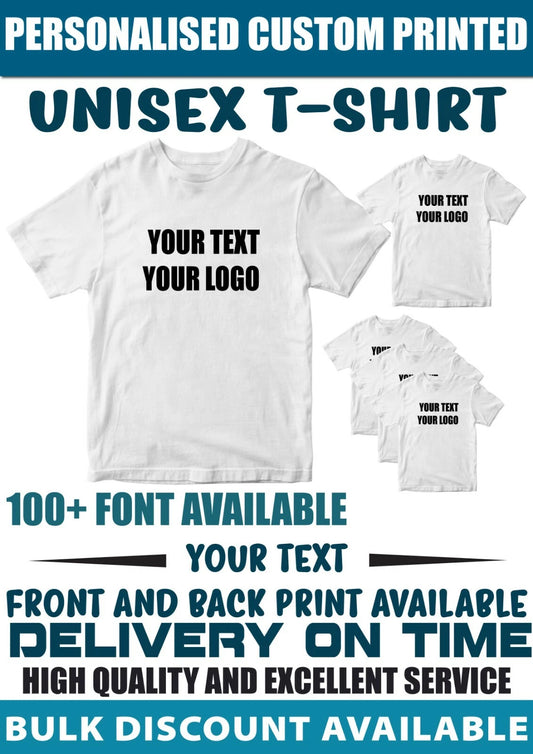 Custom Print T-Shirt Your Text Logo Deer Do Chicken Unisex Top Party