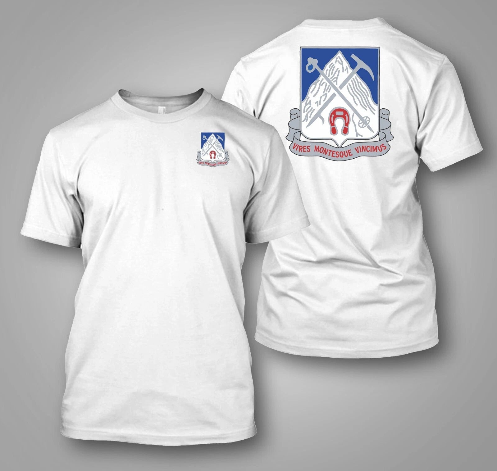 US Army 87th Infantry Regiment DUI -  Custom Men's Back and front T-Shirt Tee