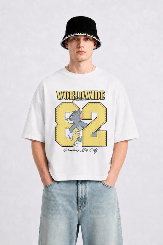 Perseverance White Heavyweight Oversized Graphic T Shirt Drop Shoulder Unisex