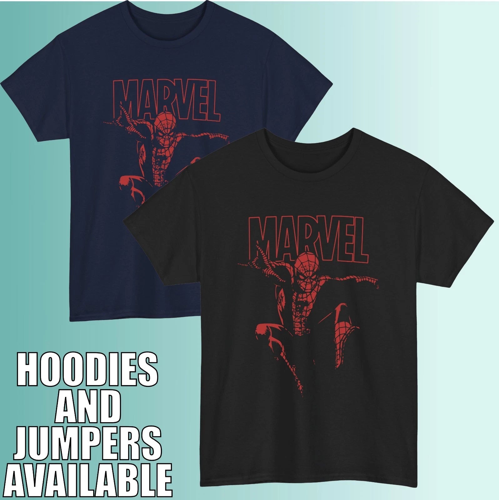 Marvel Spiderman T-Shirt Superheros Vintage Comic Fan Gift Unisex Gift Tee Top