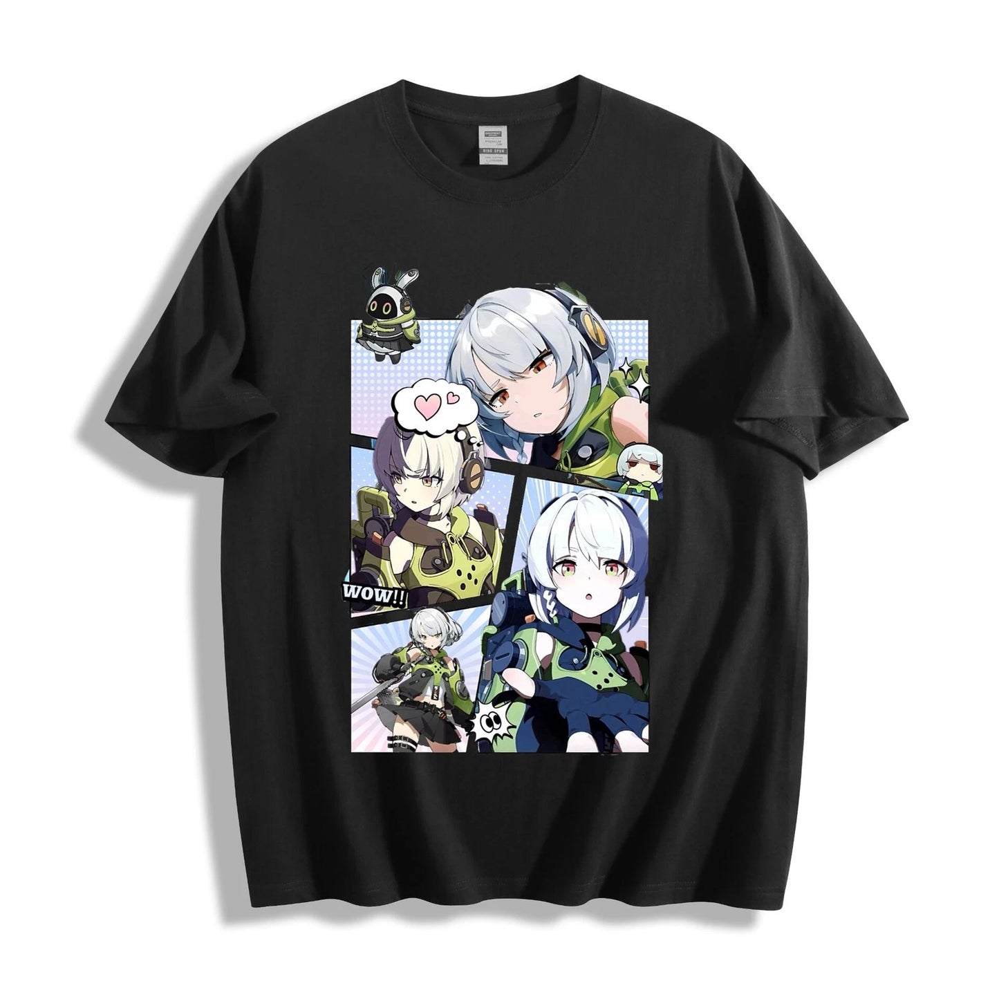 Zenless Zone Zero Anby Comic Collage T - Shirt | Anime Game Character Tee