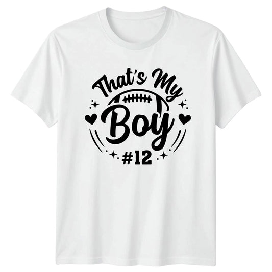 Thats My Boy #12 Womens T-Shirt Youth Football 2026 Birthday Gift For Her