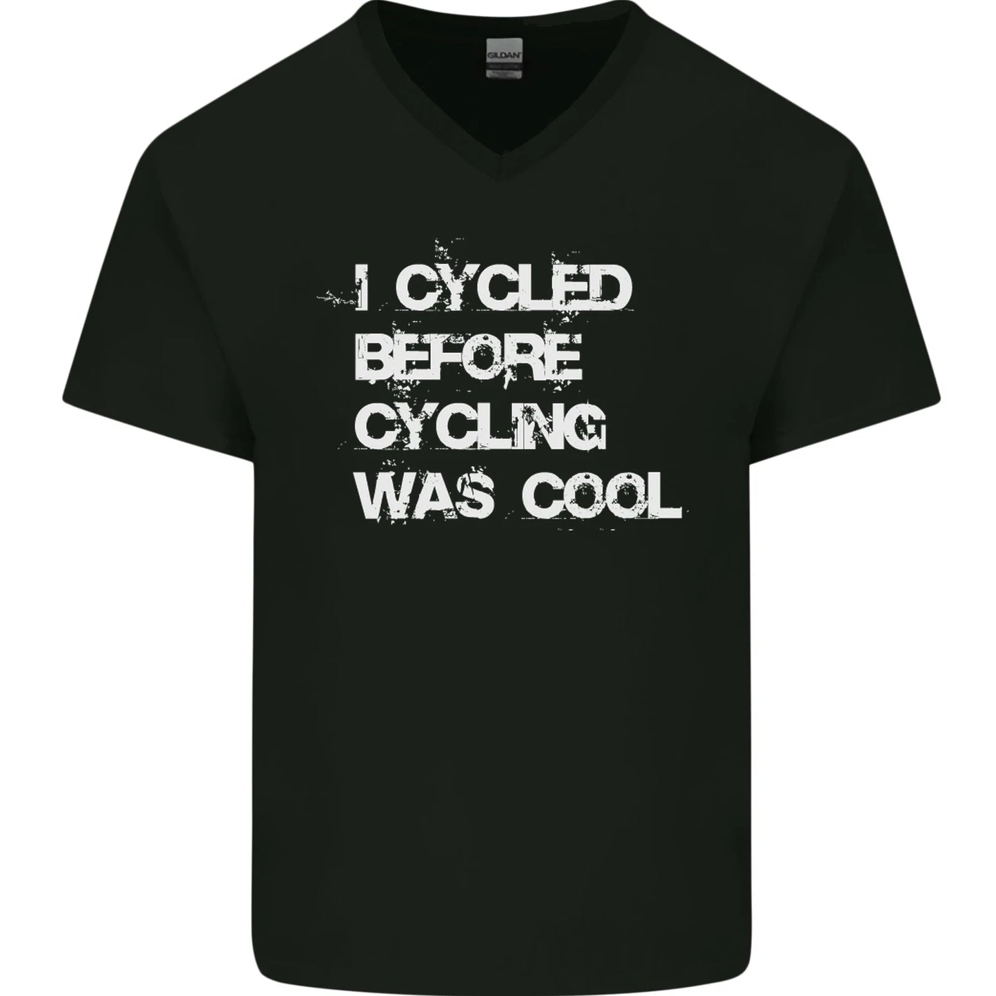 I Cycled Before Cycling was Cool Cycling Mens V-Neck Cotton T-Shirt