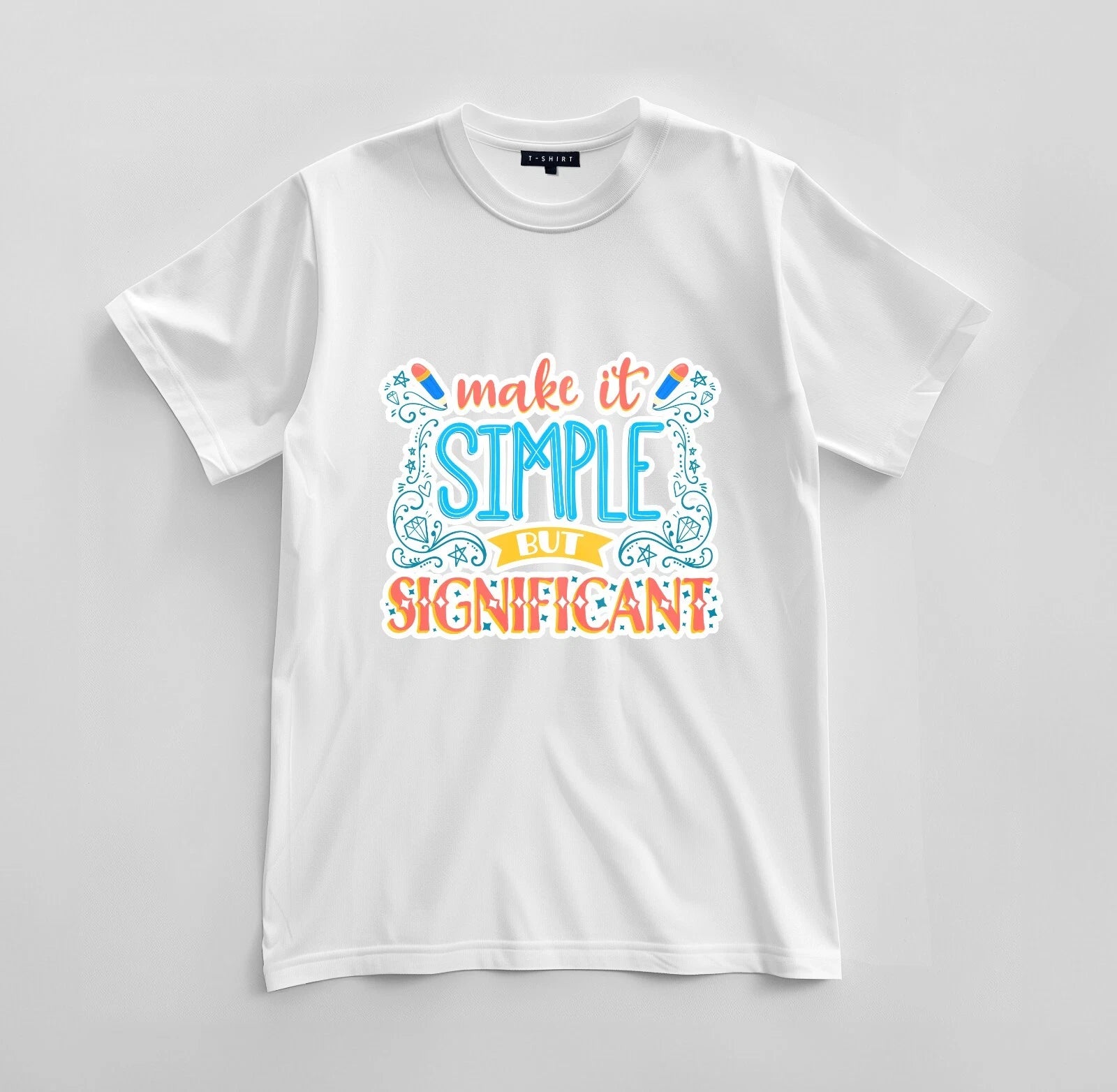 Custom Make It Simple Graphic T-shirt Design Unisex Jersey Short Sleeve Tee