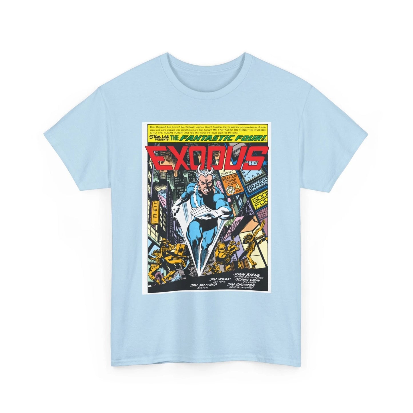 Quicksilver T-Shirt Marvel Comics John Byrne Art Retro Vintage-Style Tee
