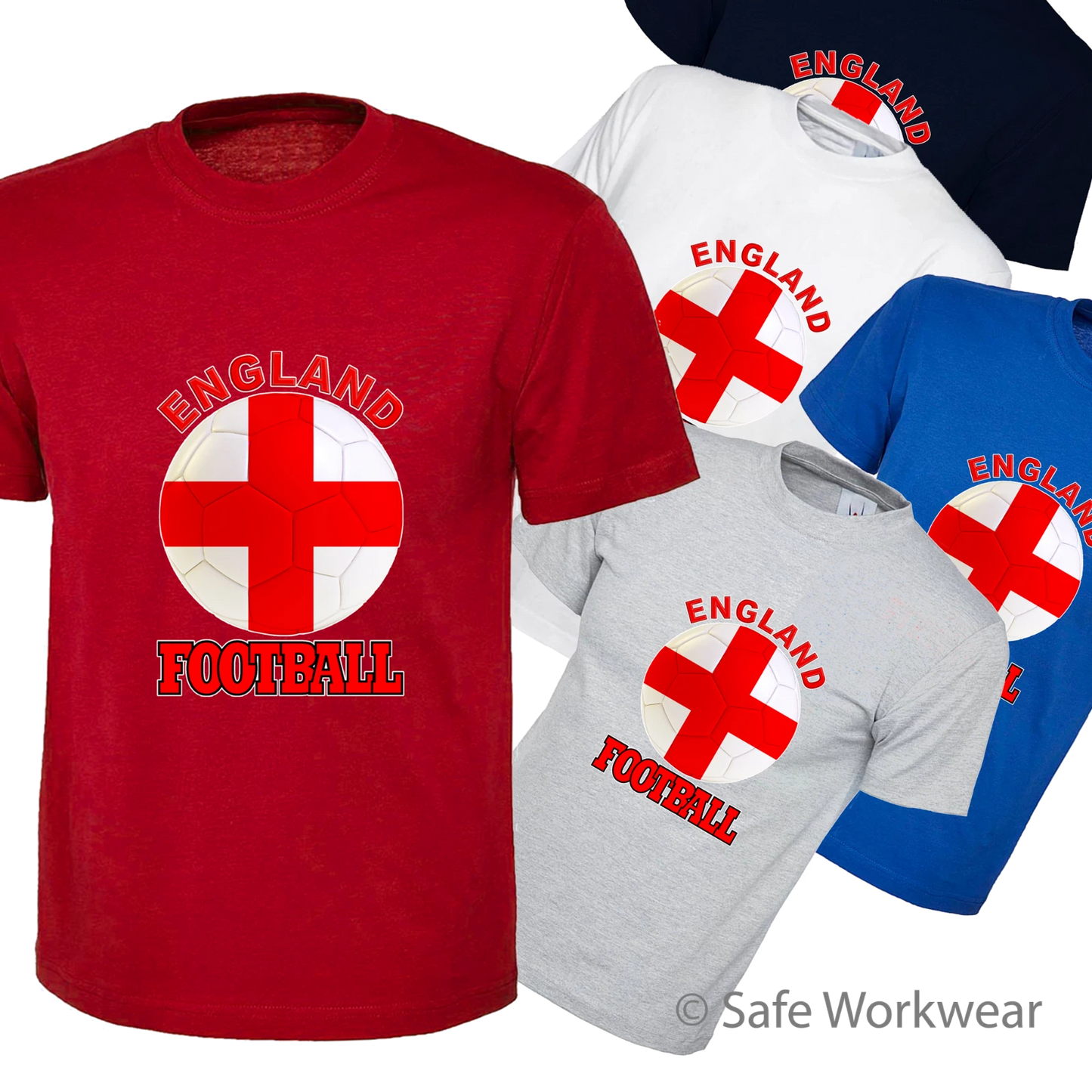 England  Football Fans T shirt for UK Supporters -Adult & Kids - World Cup