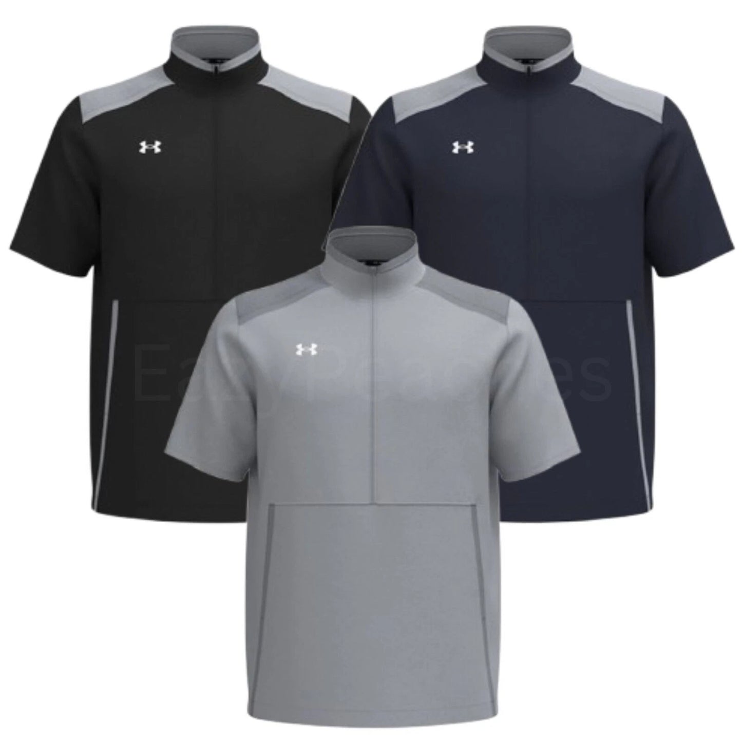 Under Armour Men's S-2XL Motivate 3.0 Short Sleeve Half-Zip Dri-FIT Polo Shirt