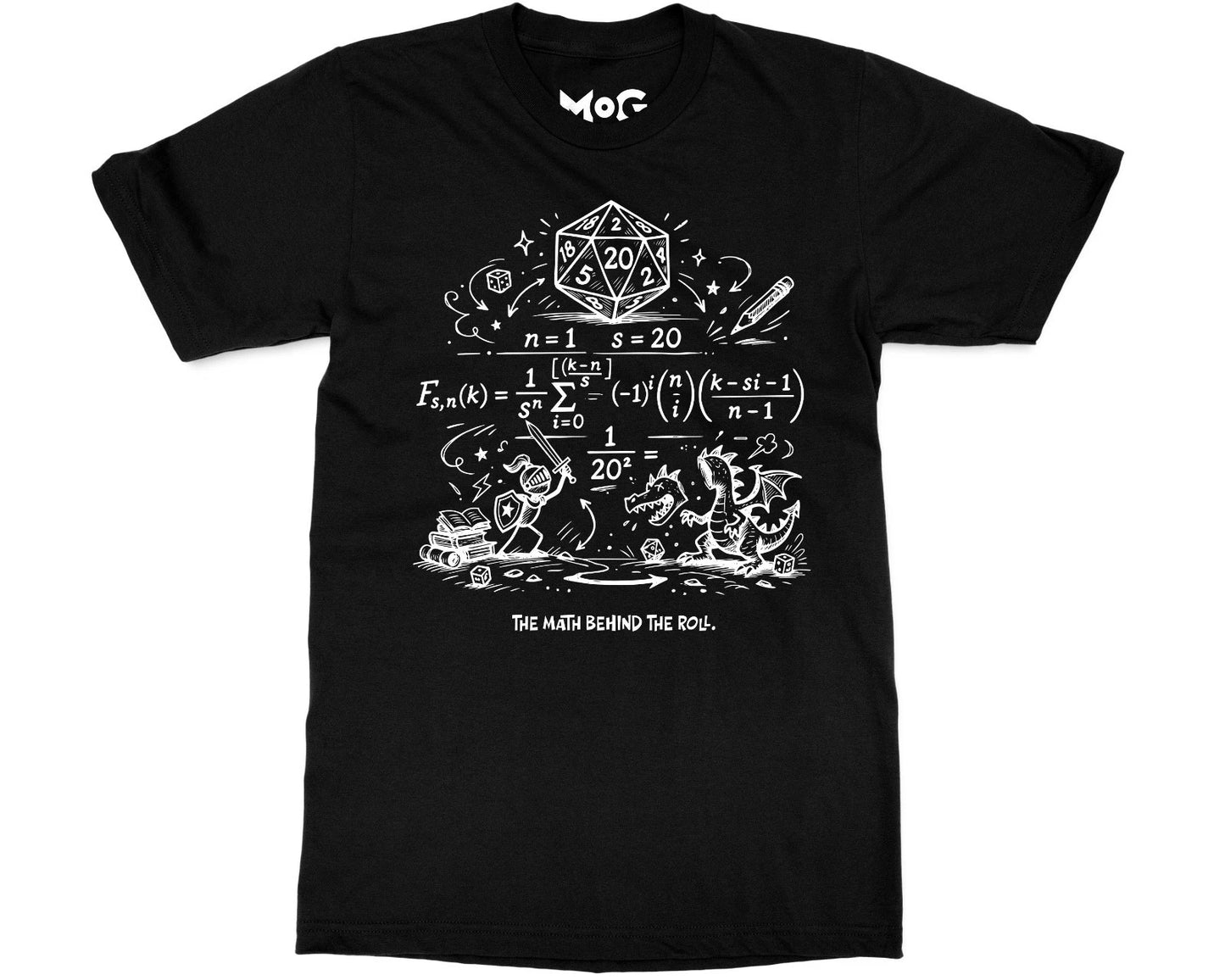 20-Sided Dice Funny T-shirt Roleplaying Gamer Meme Tee Geeky Shirt for RPG Fans