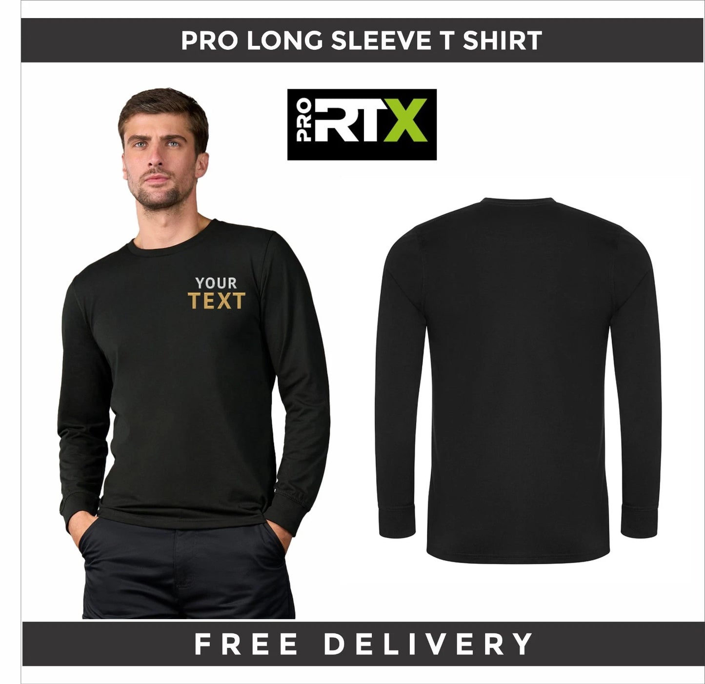 Custom Embroidered Long Sleeve T Shirt Personalised Workwear