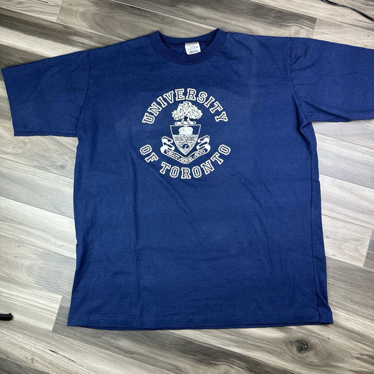 Vintage 90s University of Toronto T-Shirt Brooks Size XL Made In Canada Rare